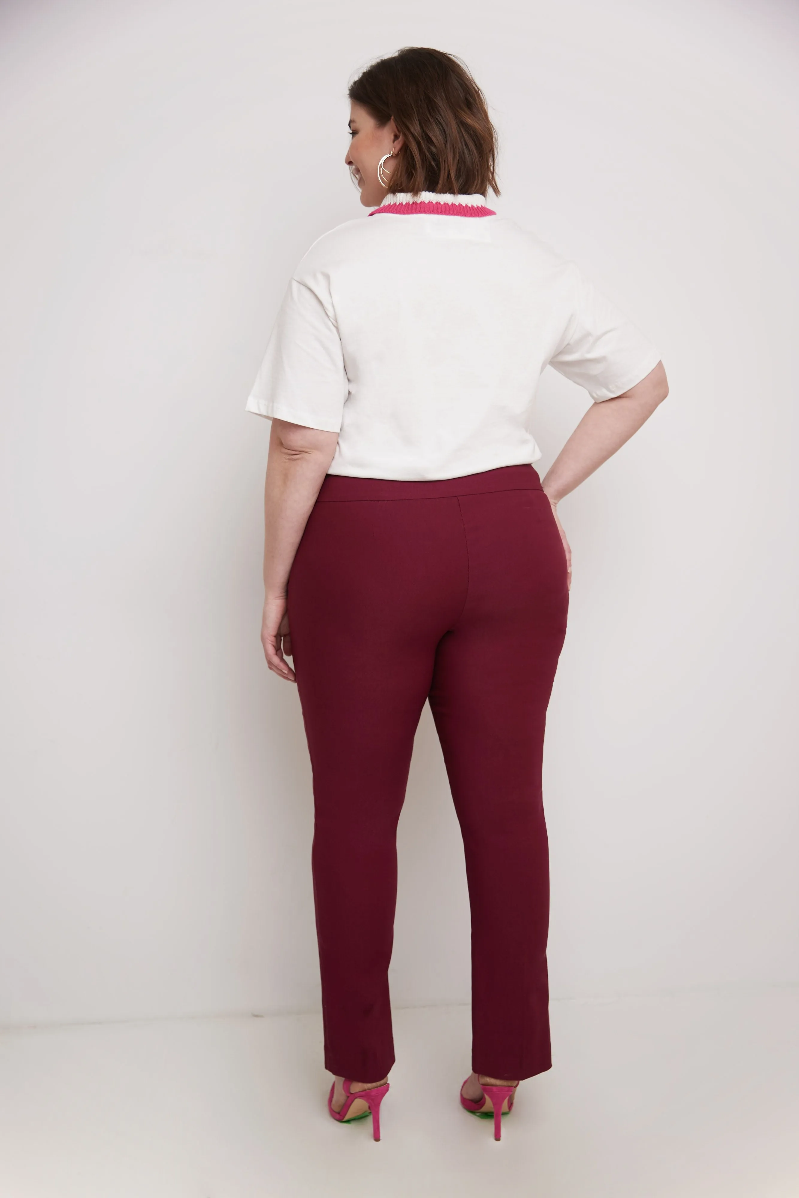 Curvy Tummy Control Straight Leg Pants