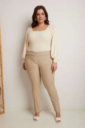 Curvy Tummy Control Straight Leg Pants