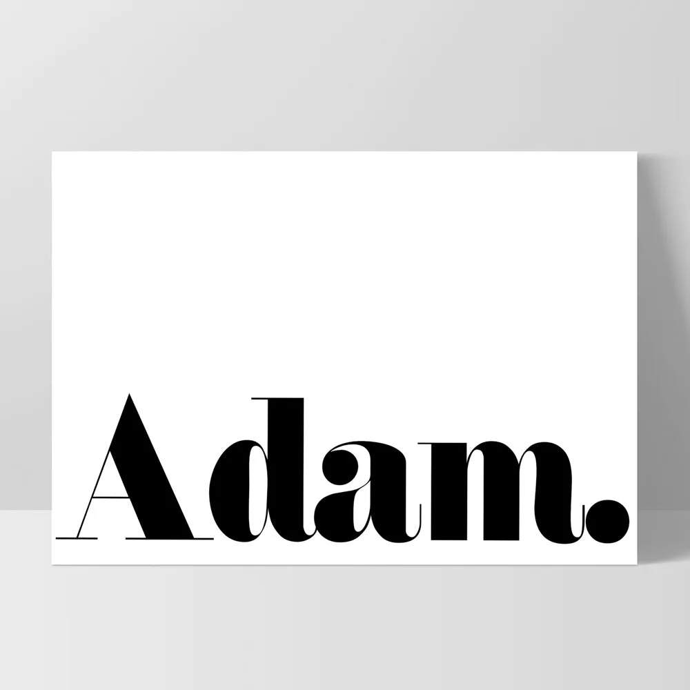 Custom Kids / Baby Name in Black - Art Print