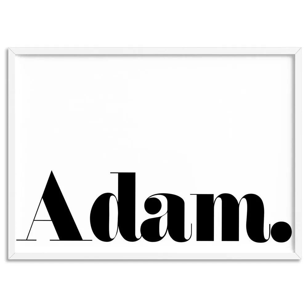 Custom Kids / Baby Name in Black - Art Print