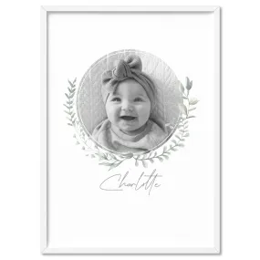 Custom Kids / Baby Photo & Name Design - Art Print