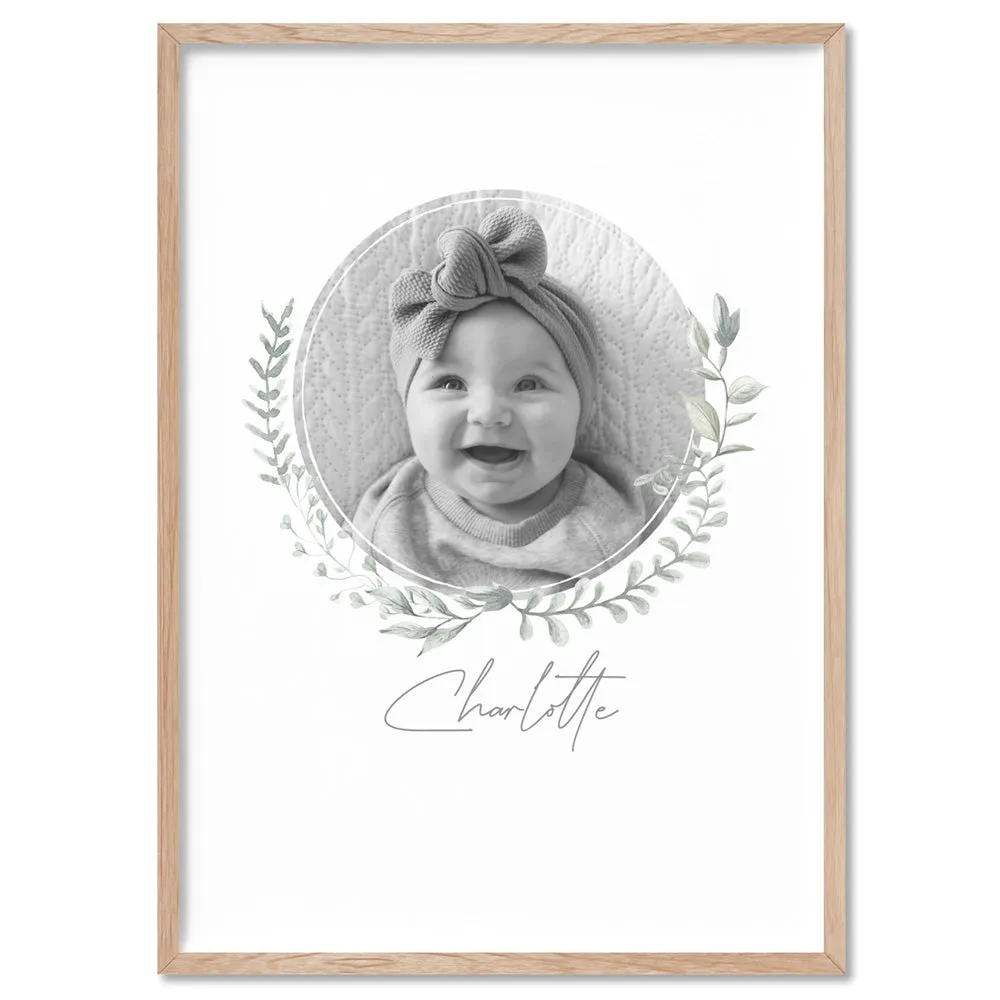 Custom Kids / Baby Photo & Name Design - Art Print