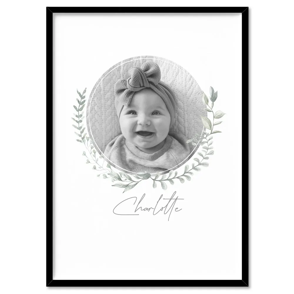 Custom Kids / Baby Photo & Name Design - Art Print