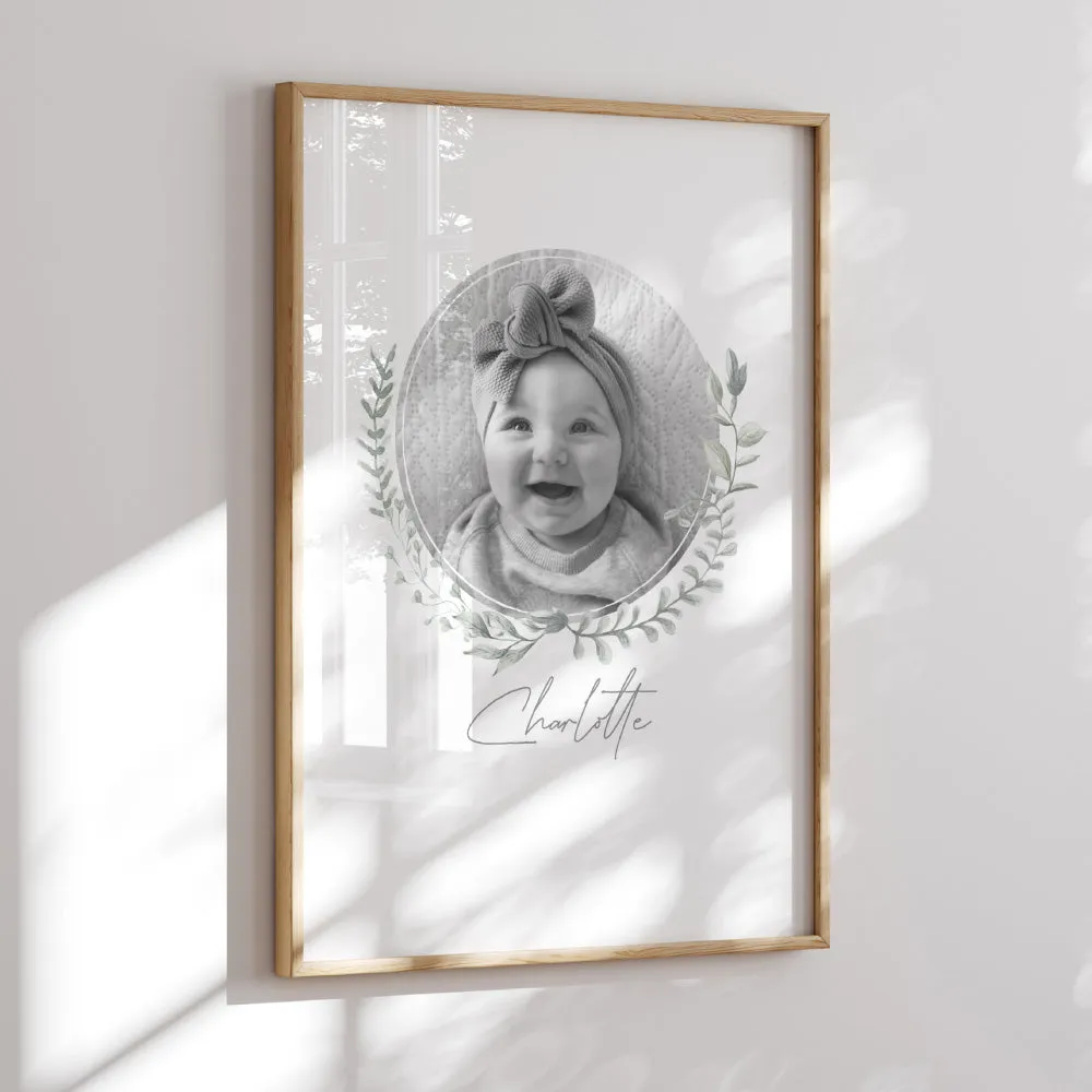 Custom Kids / Baby Photo & Name Design - Art Print