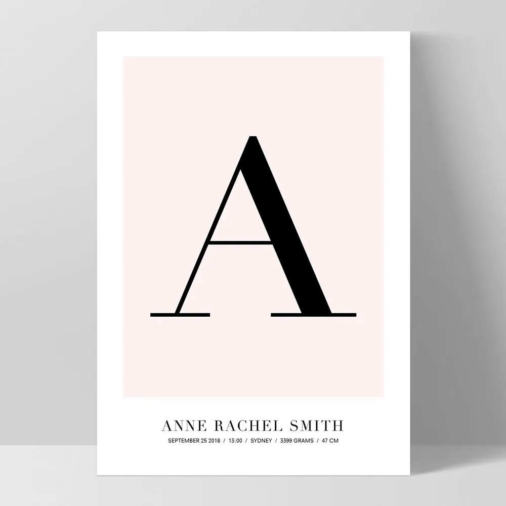 Custom Letter & Name - Art Print