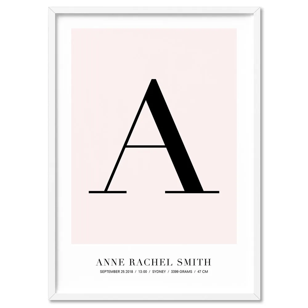 Custom Letter & Name - Art Print