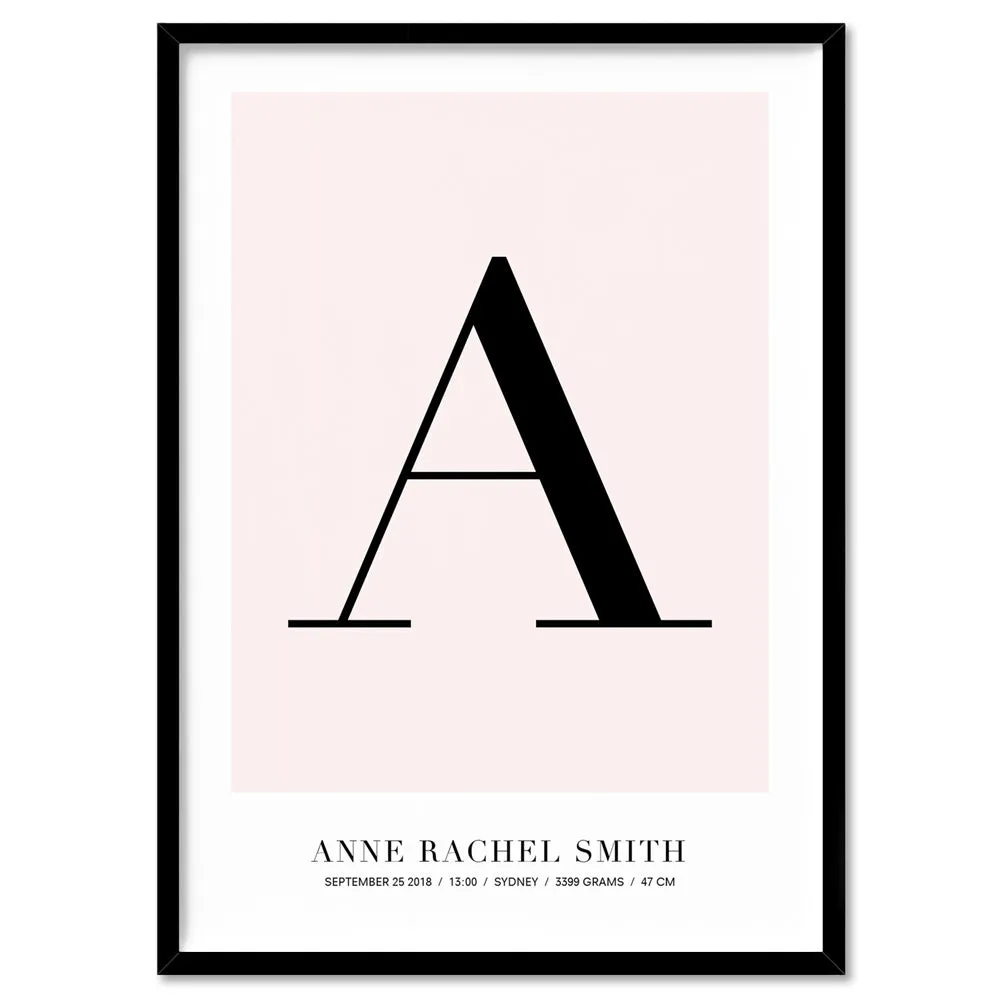 Custom Letter & Name - Art Print