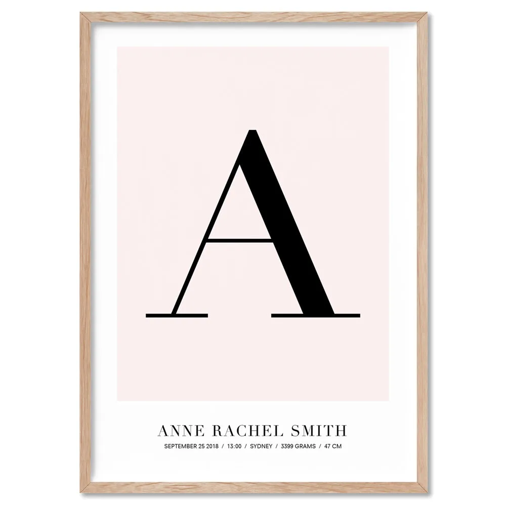 Custom Letter & Name - Art Print