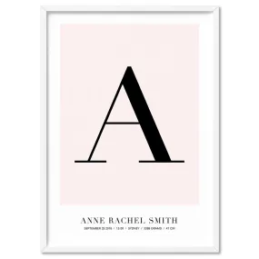 Custom Letter & Name - Art Print