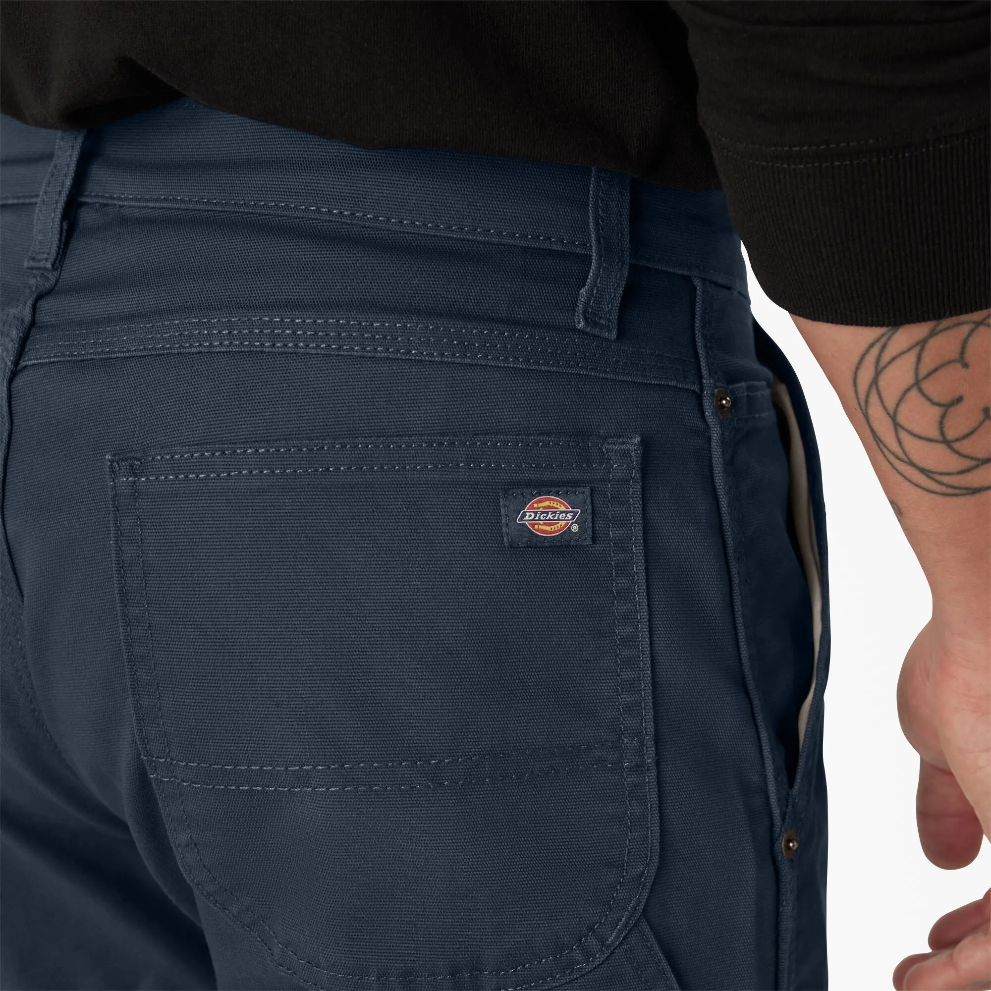 Dickies - Men's FLEX Regular Fit Duck Carpenter Pants - DP802 Dark Navy