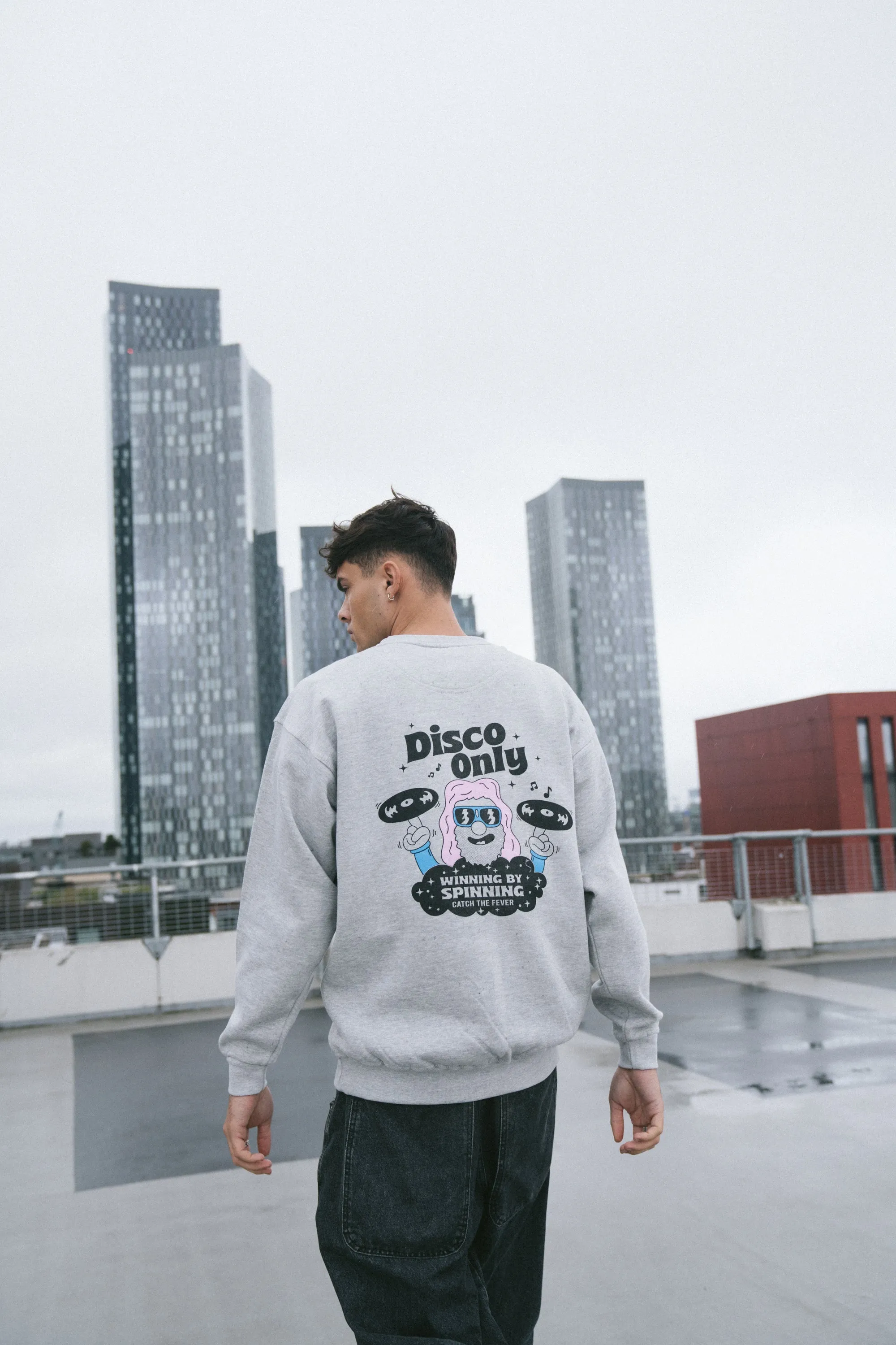 DISCO ONLY 'NYC Disco' Sweater - Grey