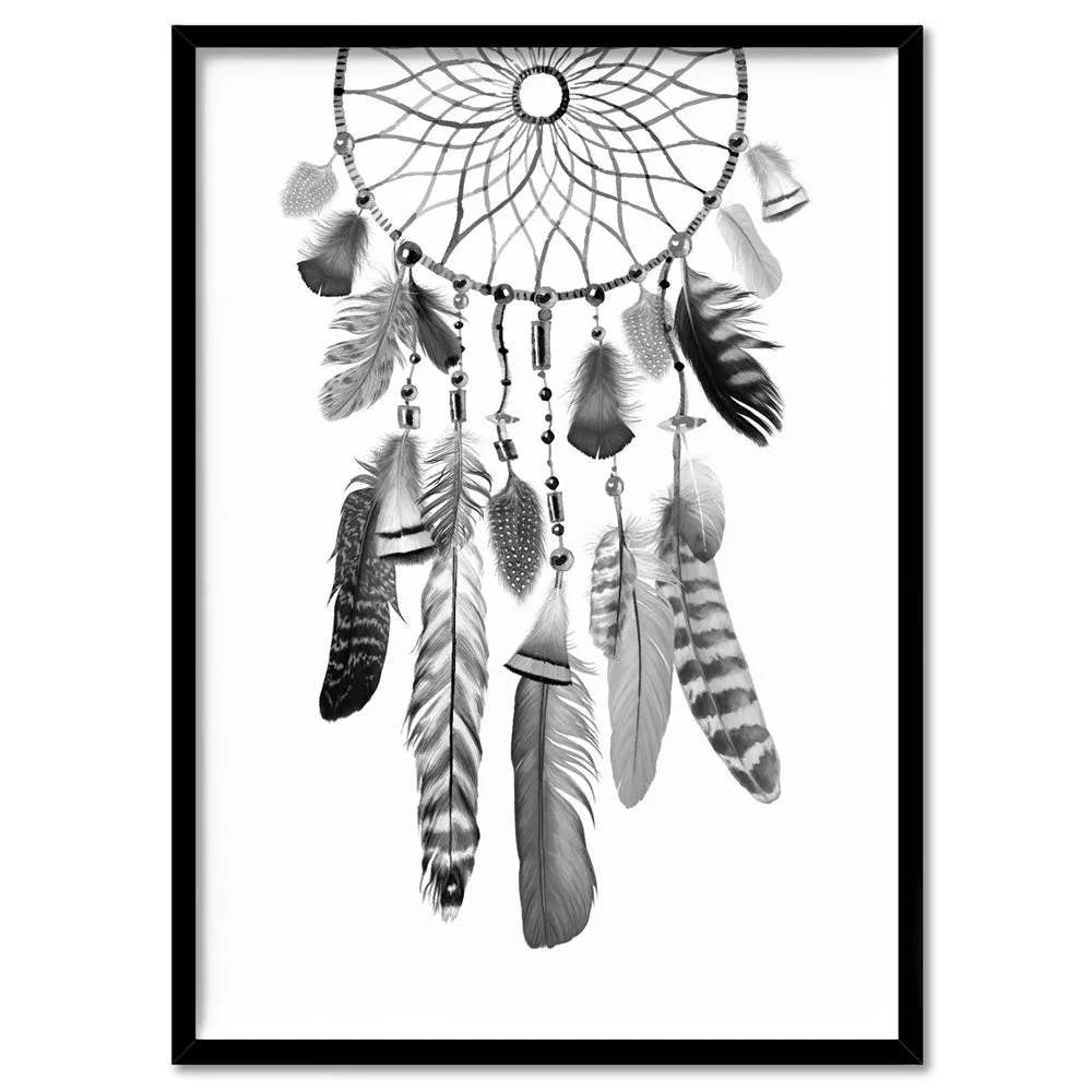 Dreamcatcher in Black and White - Art Print