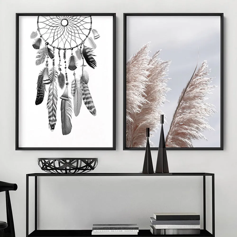 Dreamcatcher in Black and White - Art Print