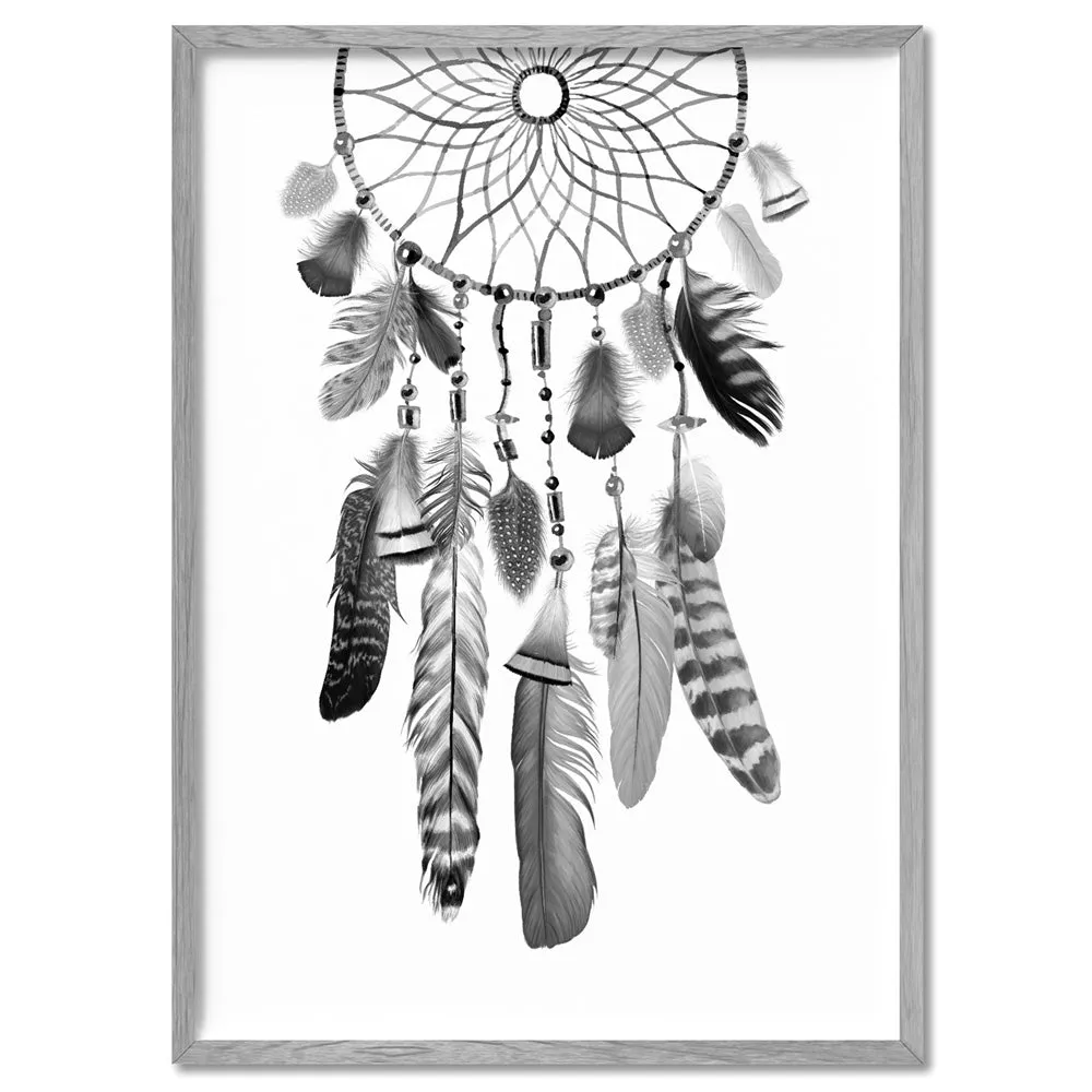 Dreamcatcher in Black and White - Art Print