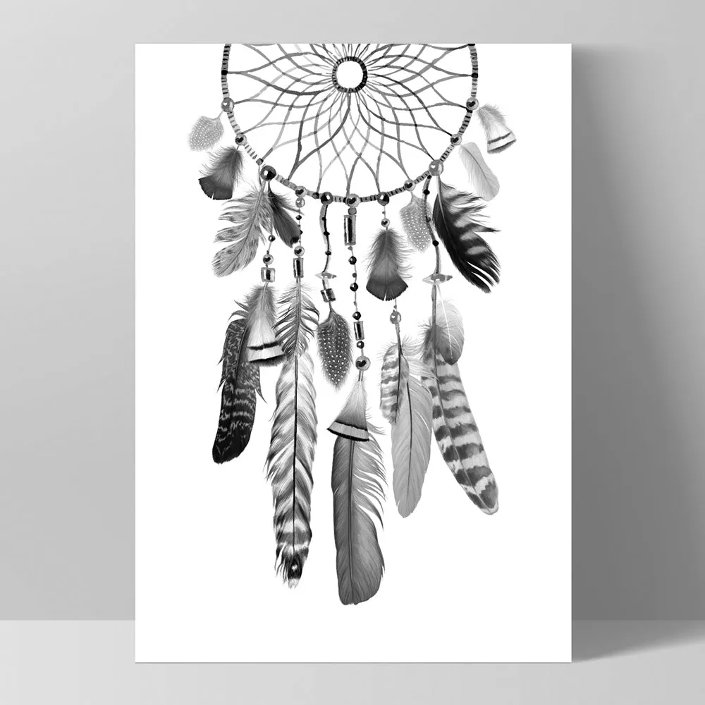 Dreamcatcher in Black and White - Art Print