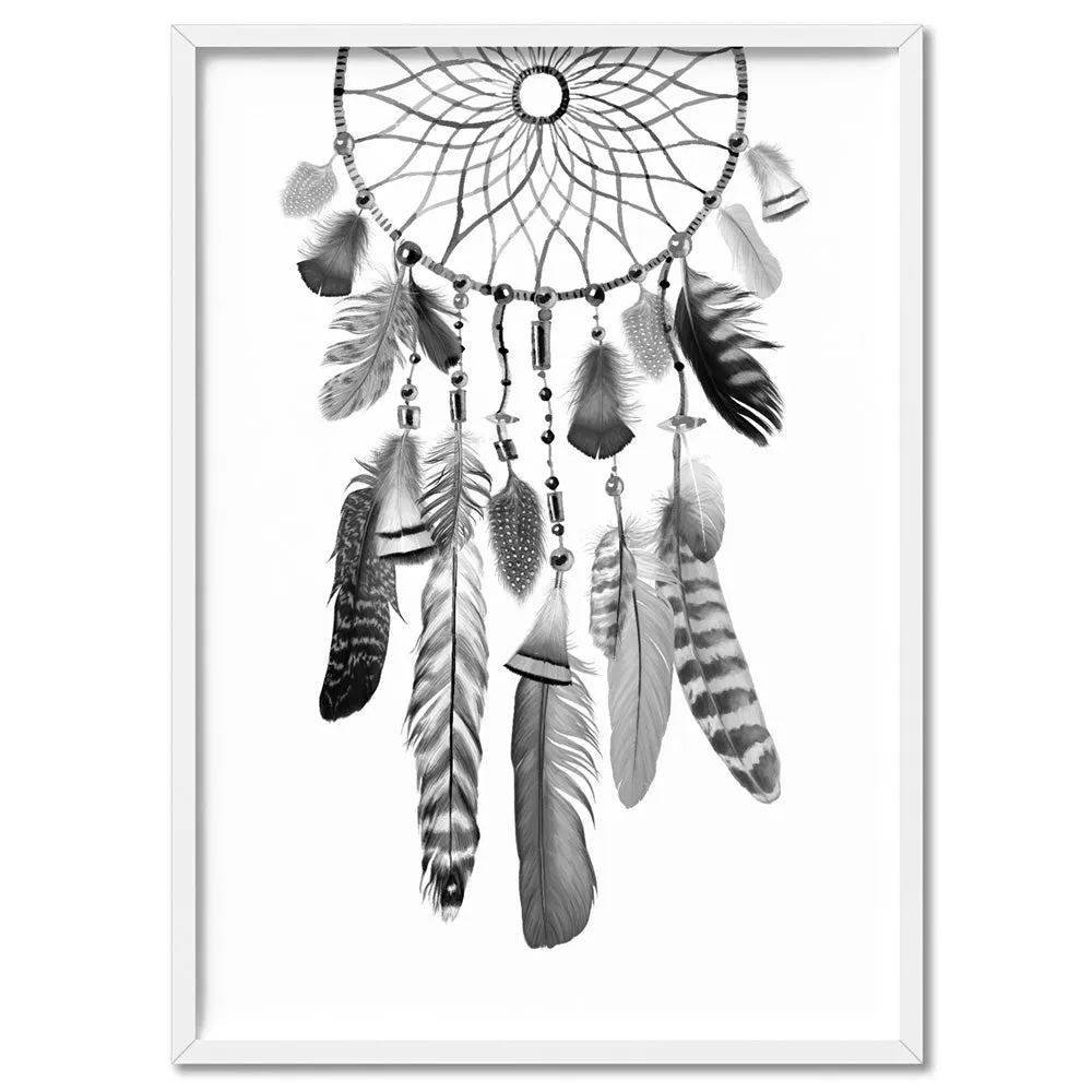 Dreamcatcher in Black and White - Art Print