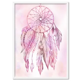 Dreamcatcher in Pink - Art Print