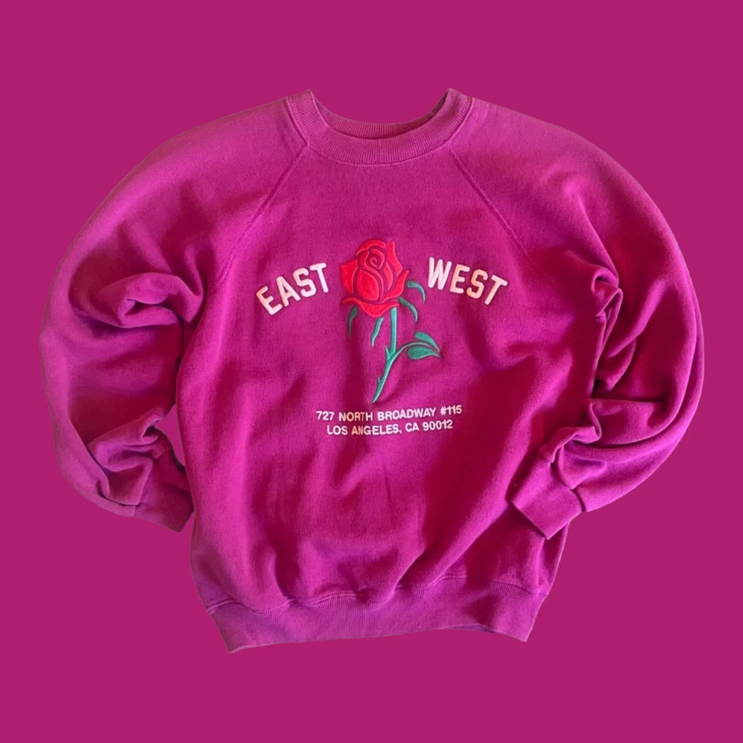 East West Rose Sweatshirt #8.15 Fuchsia M