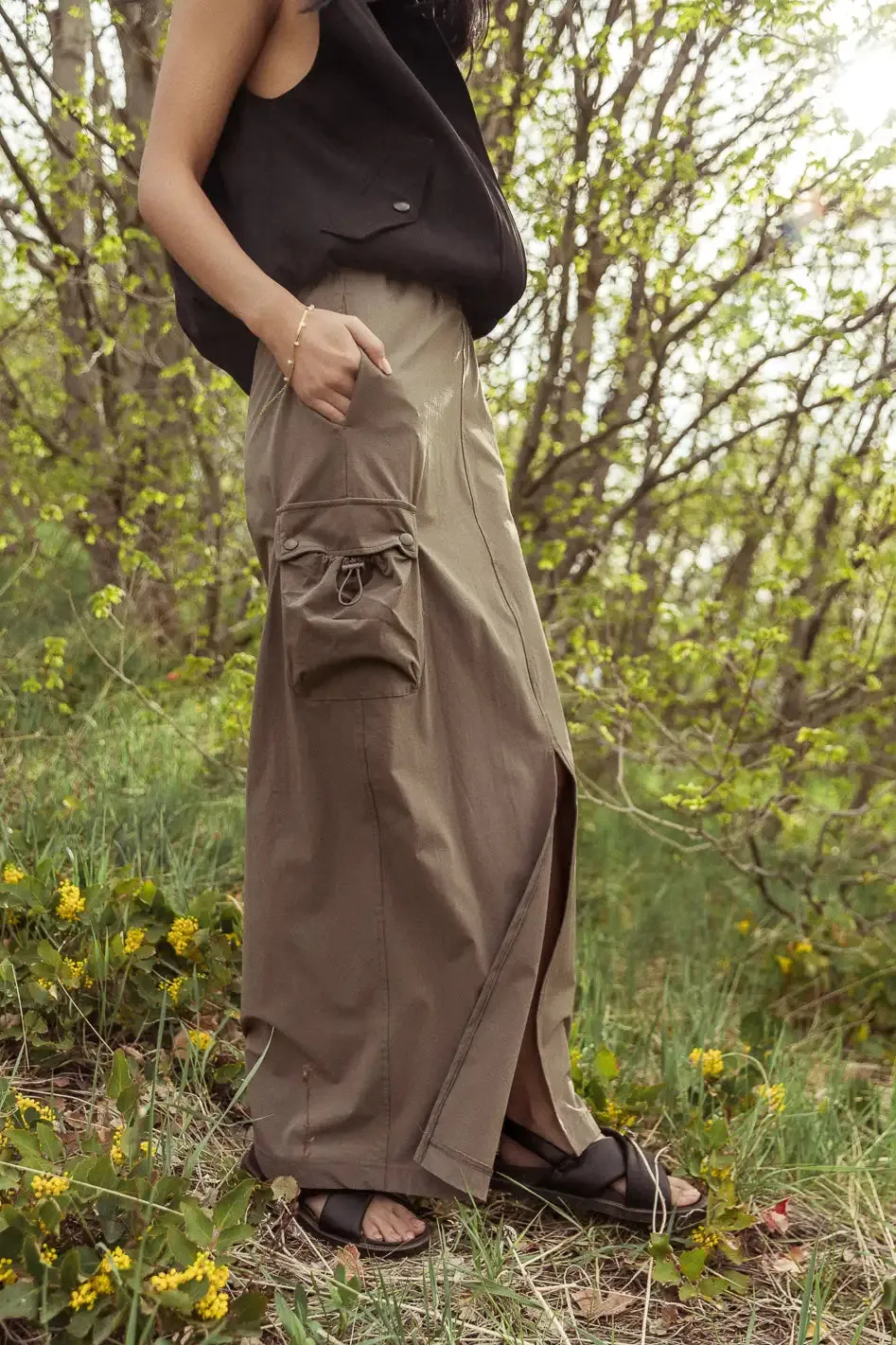 Ellie Cargo Skirt in Olive