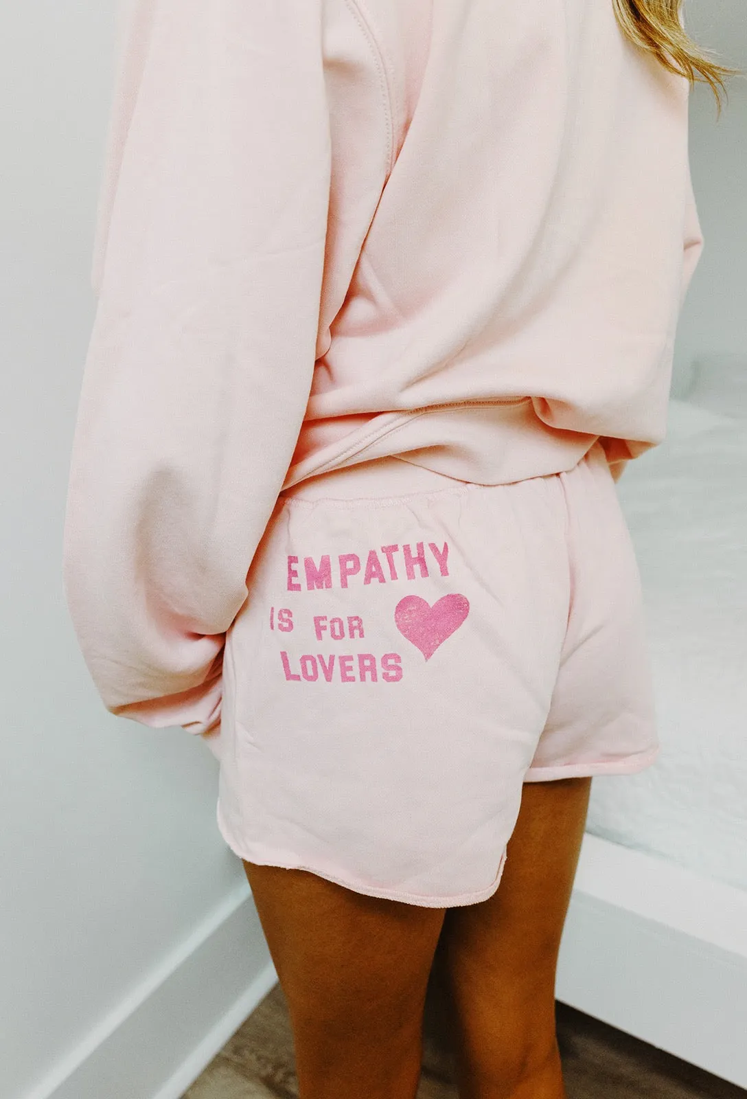 Empathy Is For Lovers Crewneck - Pink