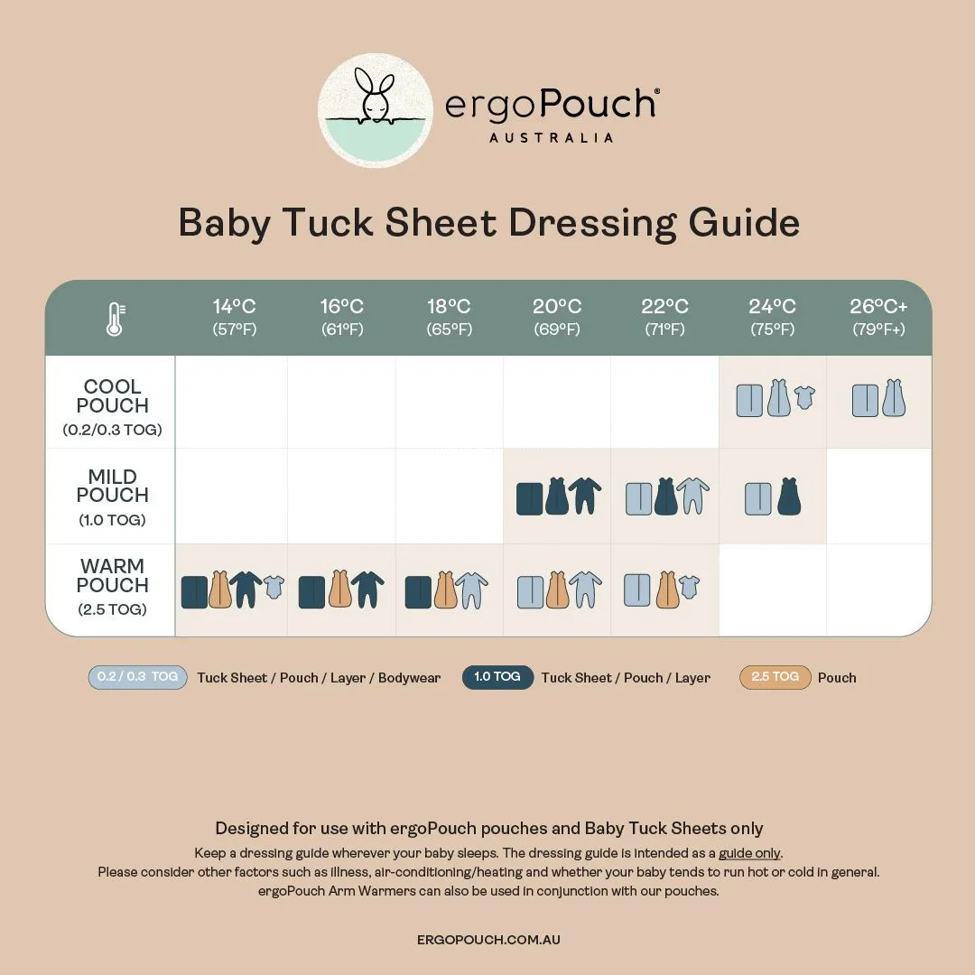 ergoPouch Cot Tuck Sheet - Grey Marle