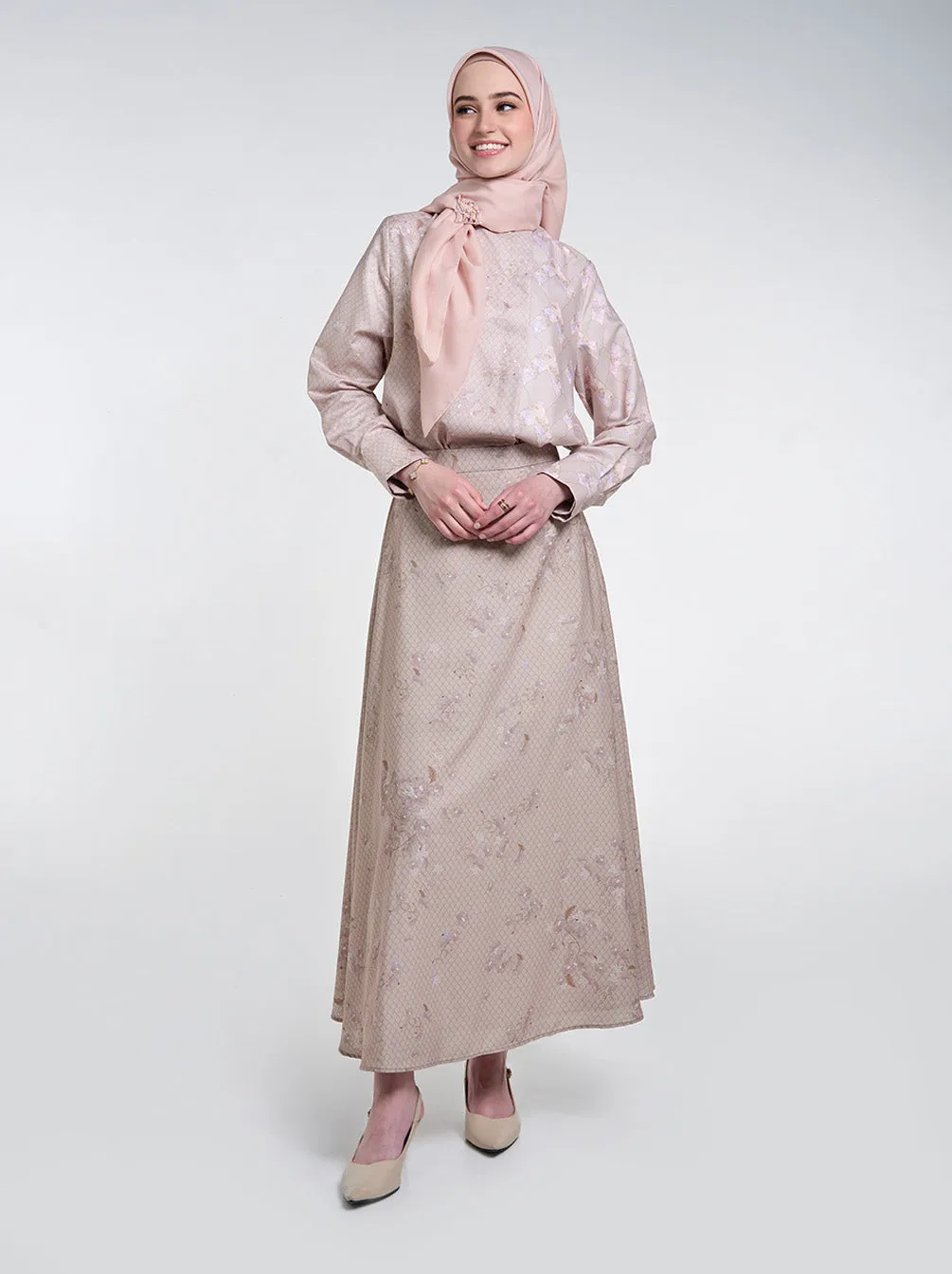 ERY A-LINE SKIRT TAUPE