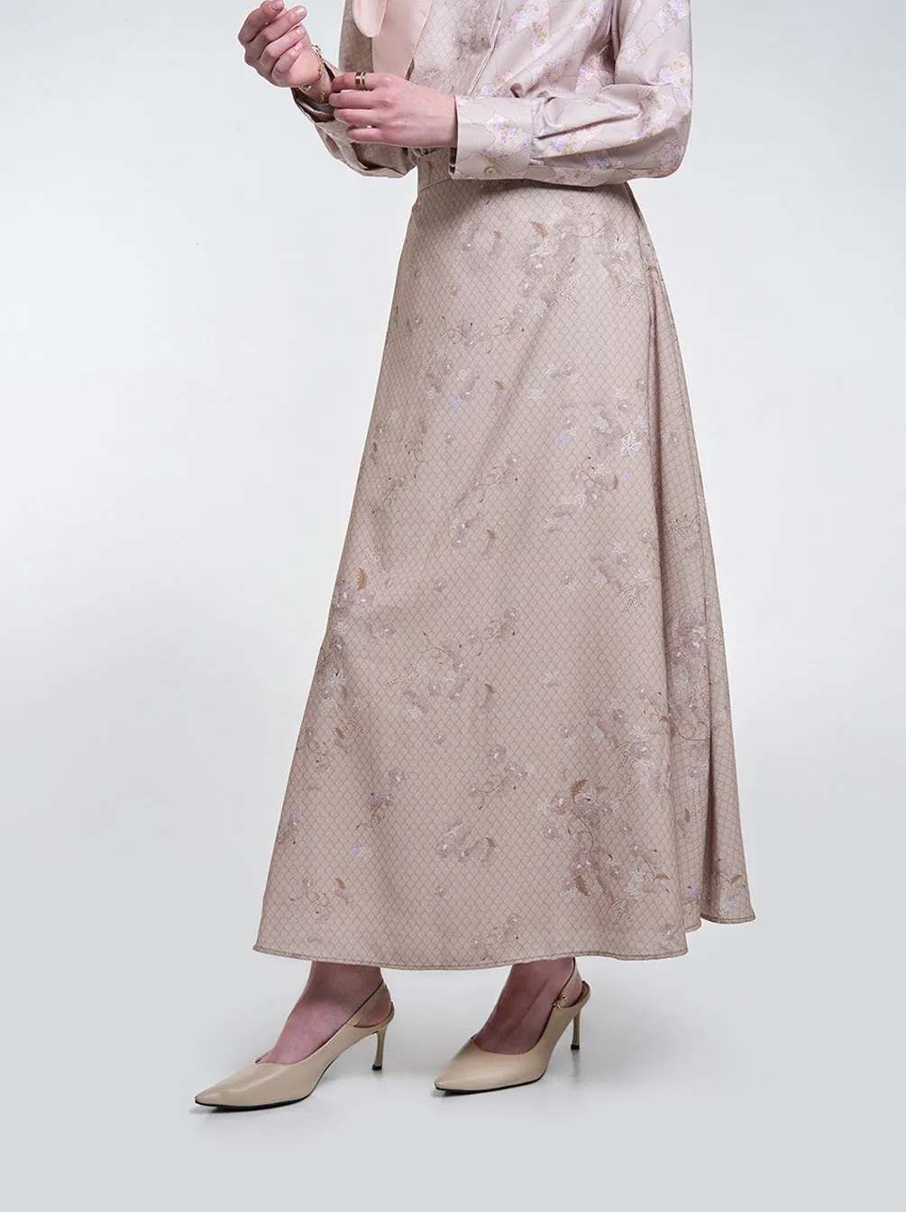 ERY A-LINE SKIRT TAUPE