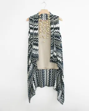 Espiga Pima Cotton Knit Wrap Layering Vest