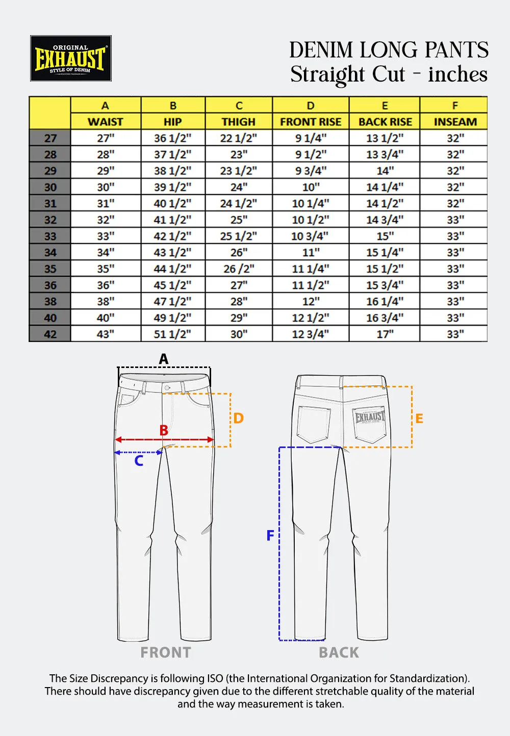 EXHAUST JEANS LONG PANTS [306 STRAIGHT CUT] 1586