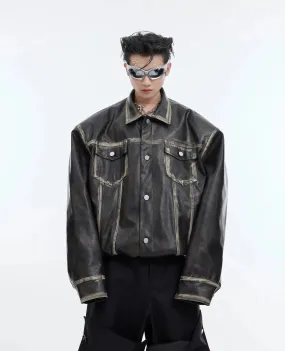 Fade Smudge Leather Jacket