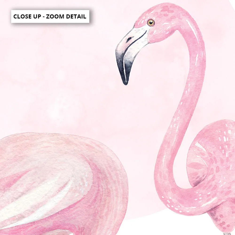 Flamingo Duo in Watercolours - Art Print