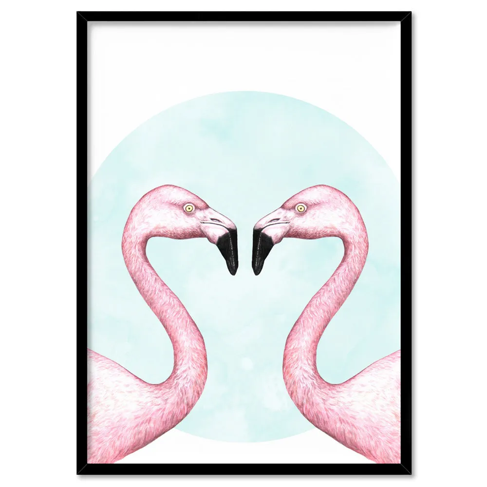 Flamingo Love - Art Print