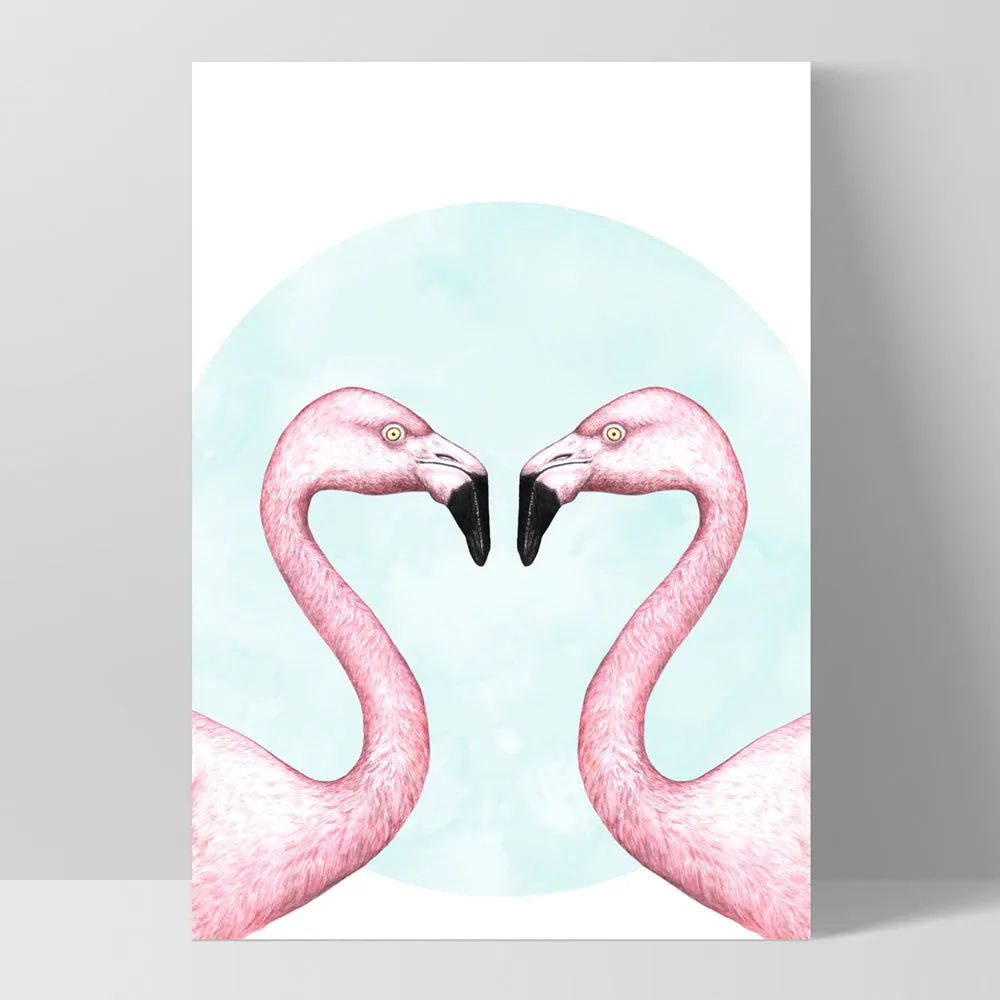 Flamingo Love - Art Print