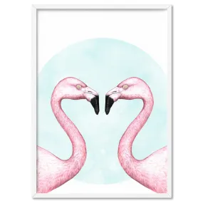 Flamingo Love - Art Print