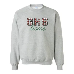 GHS Lions Winter Plaid Sweatshirt