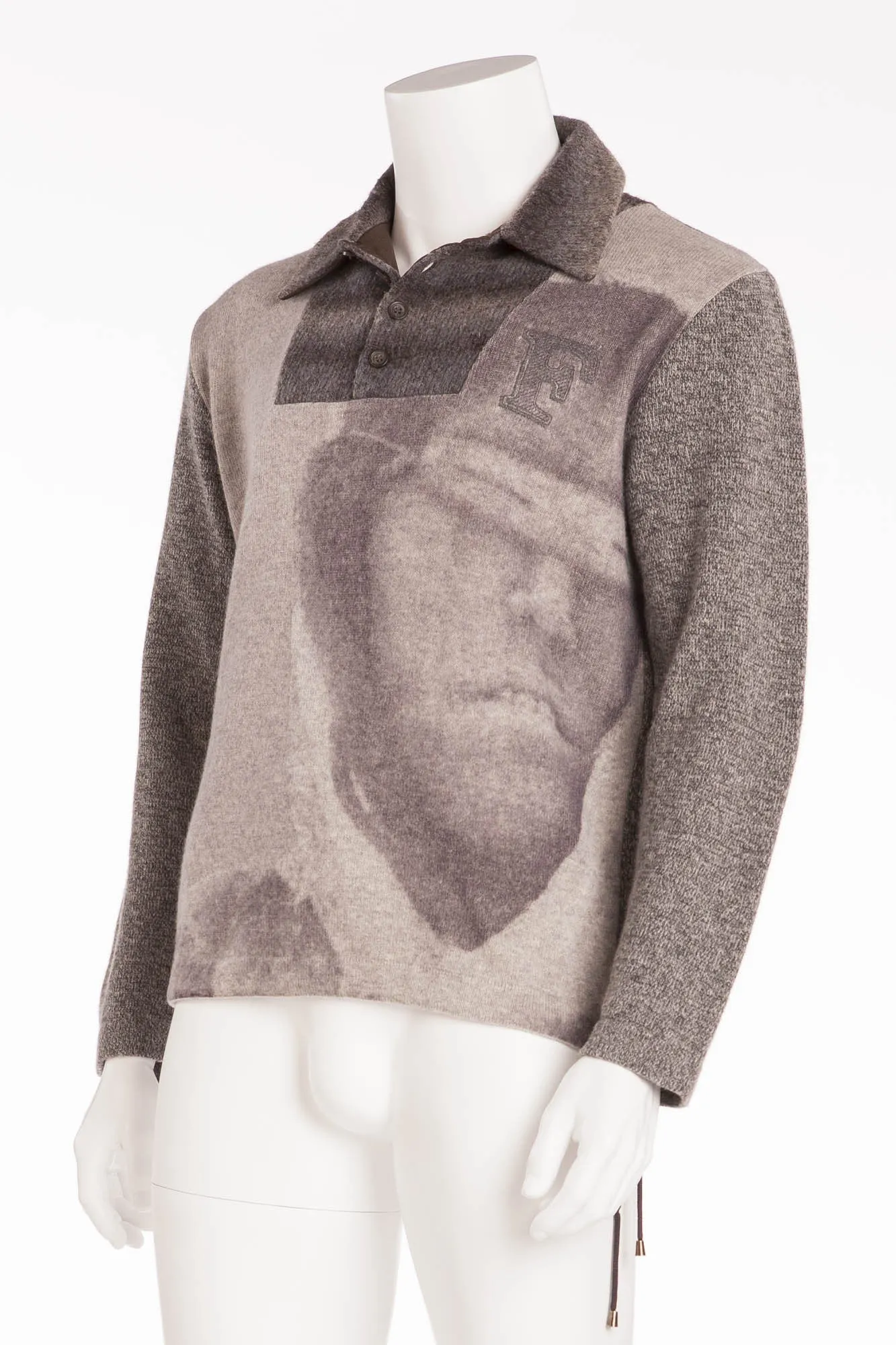 Gianfranco Ferre - Gray Sweater with Collar and Buttons - IT 48