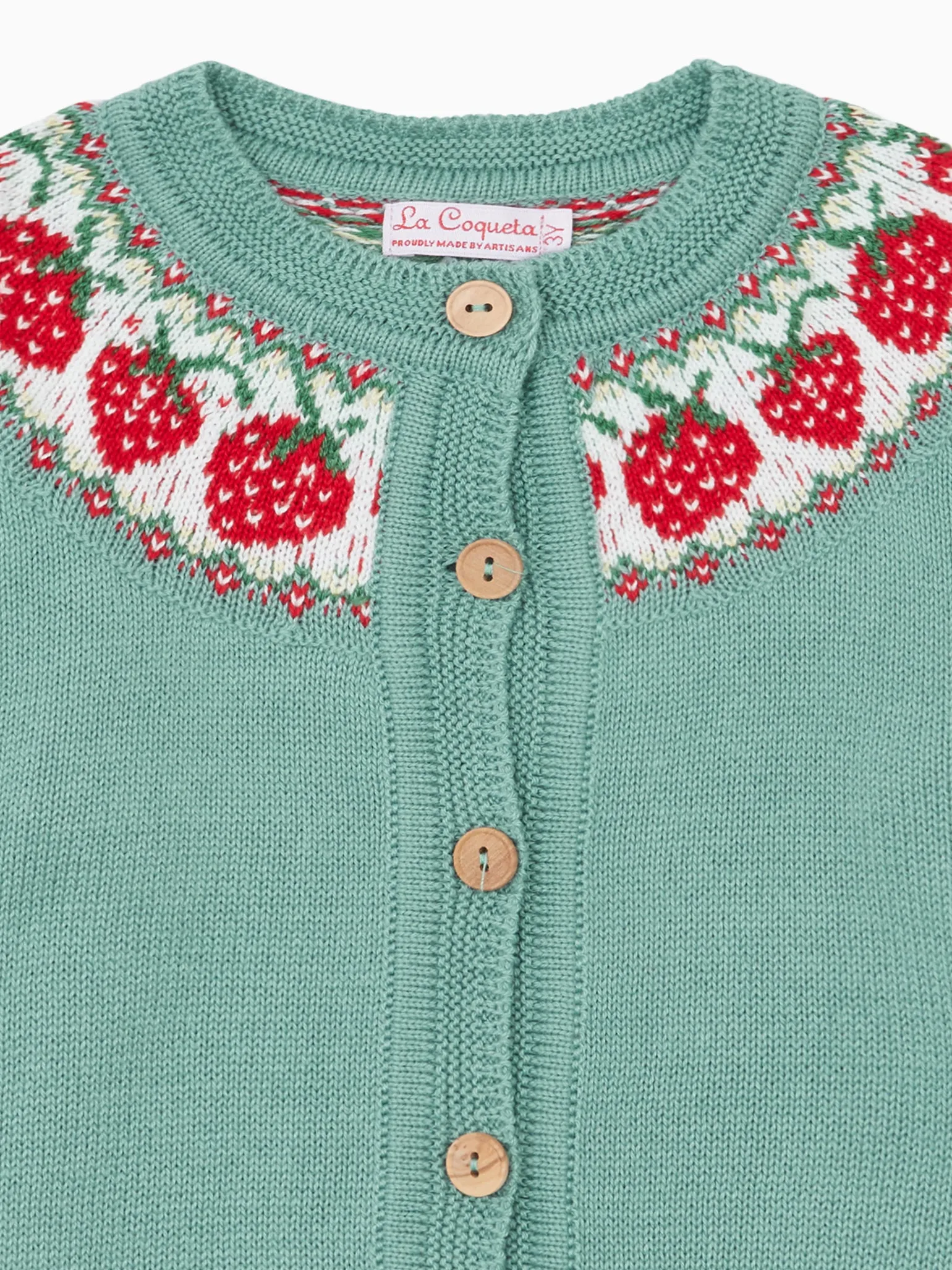 girls fresa strawberry cardigan