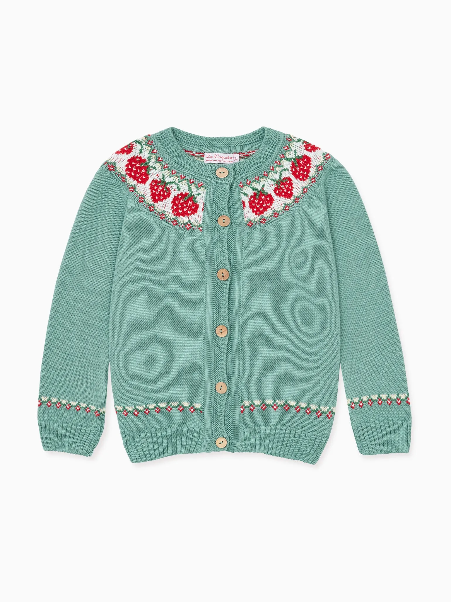 girls fresa strawberry cardigan