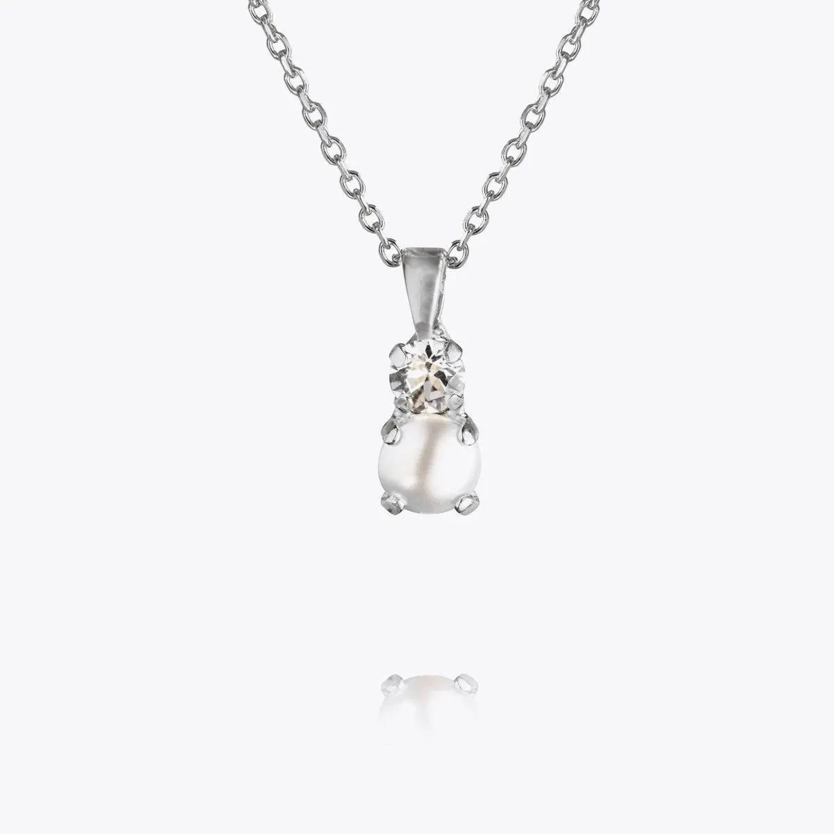 Girls Love Pearl Necklace / Pearl   Crystal (children size)