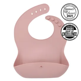 Glitter & Spice Silicone Food Bib - Dusty Rose