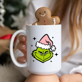 Grinch Head - Pink Mug