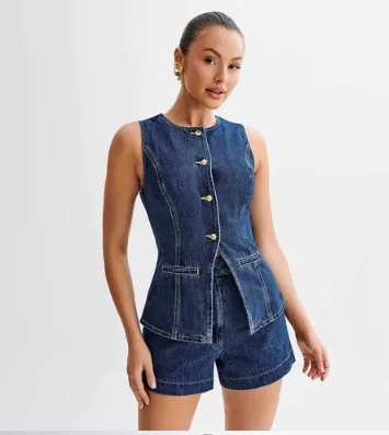 Hailee - Flattering denim two piece set