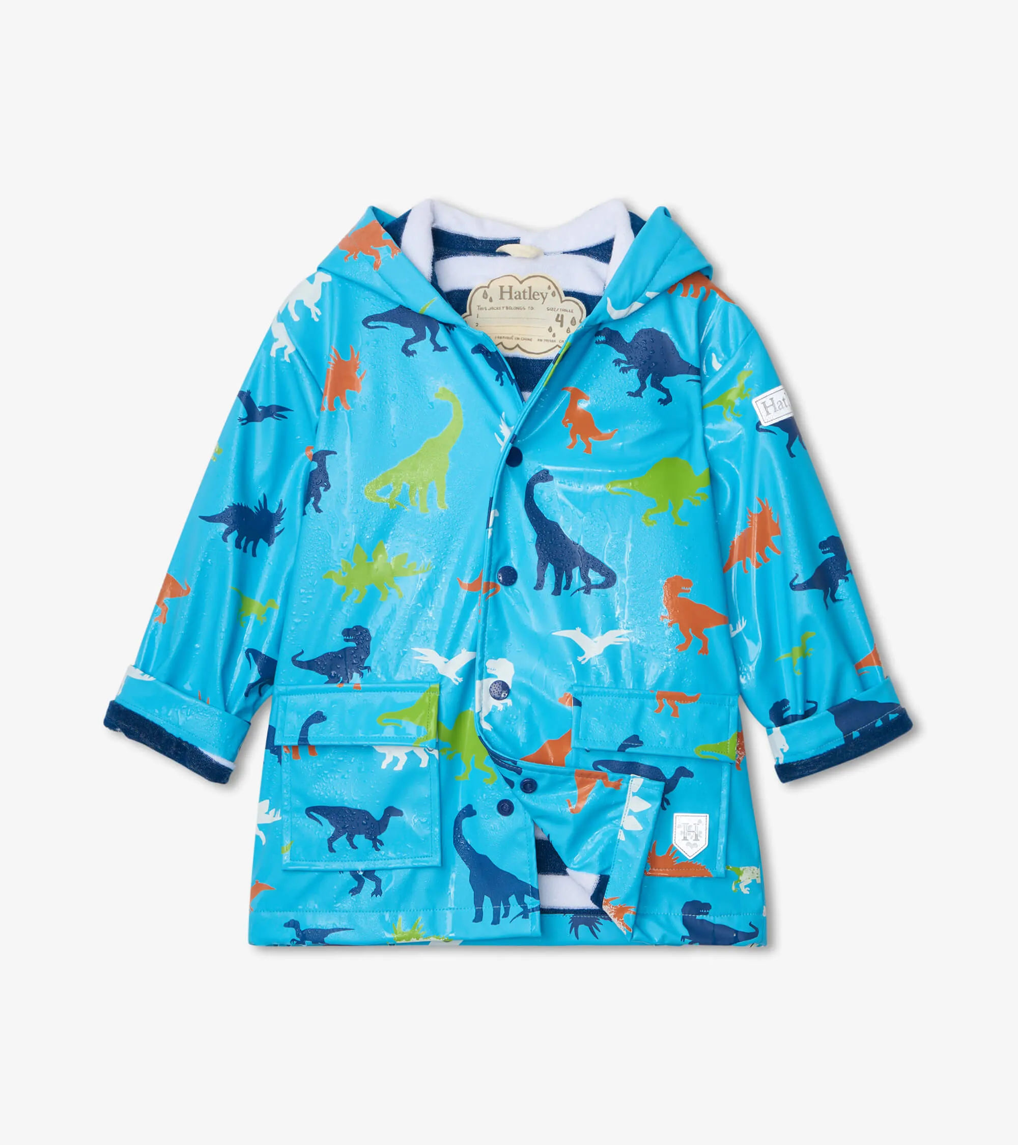 Hatley Colour Changing Raincoat, Prehistoric Dinos