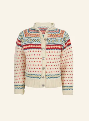 Heritage - 100% British Wool Cardigan - Molly Cream