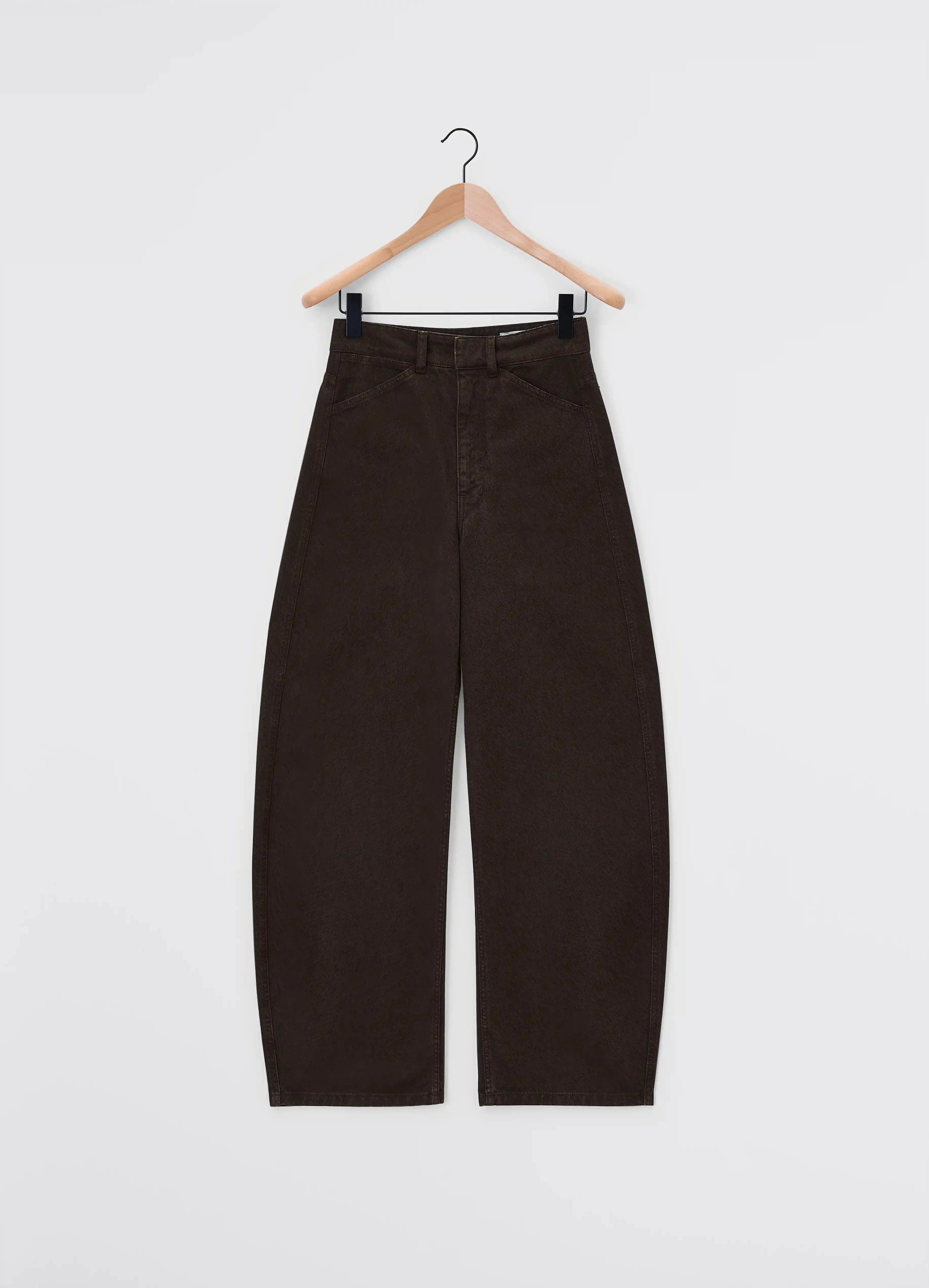 HIGH WAISTED CURVED PANTS