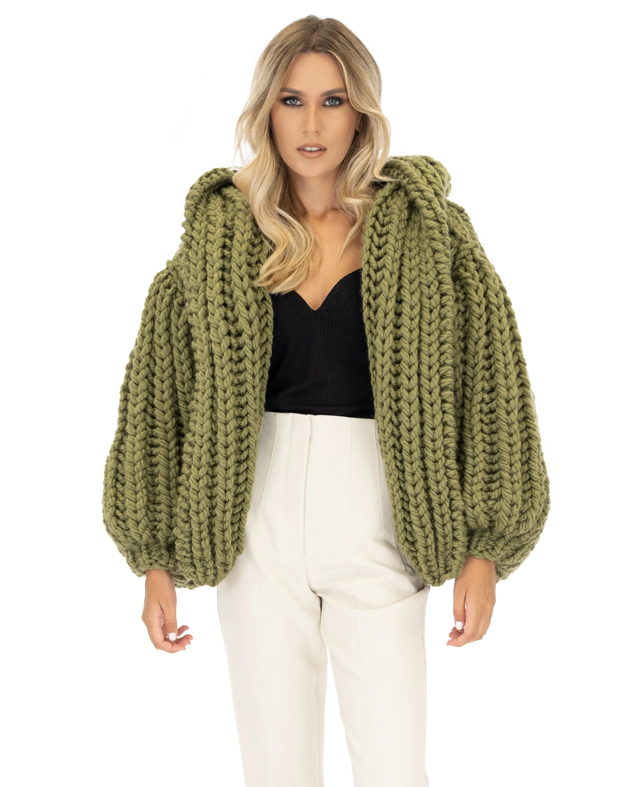 Hooded Chunky Cardigan