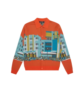 HOTEL KNITTED CARDIGAN - ORANGE