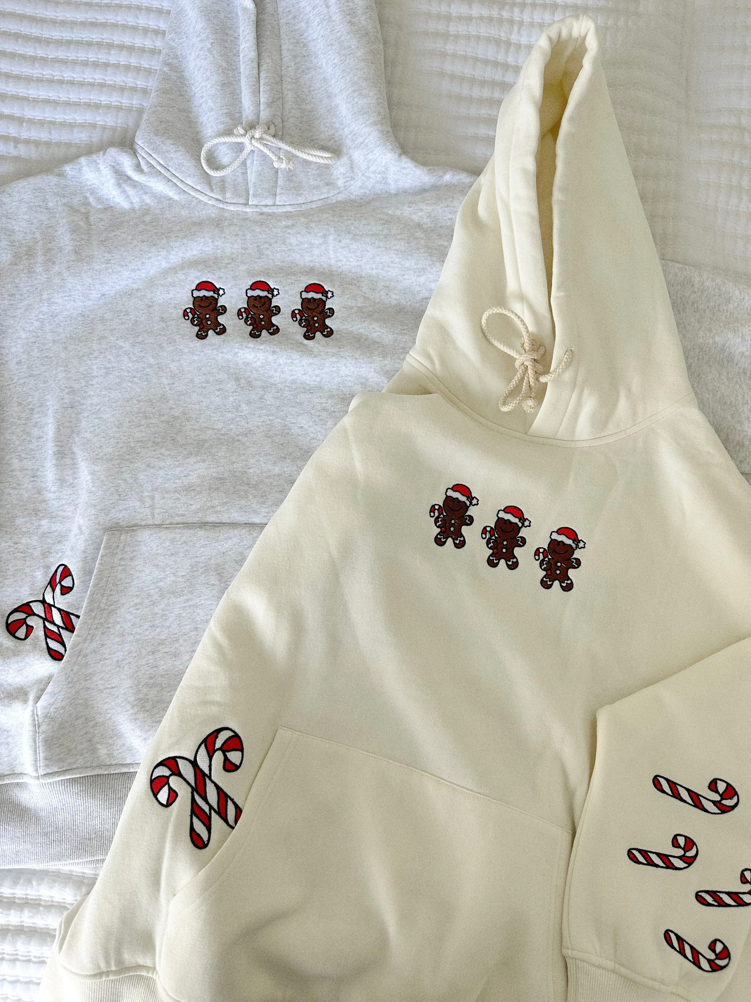 Ivory Gingerbread Recipe Christmas Embroider Hoodie