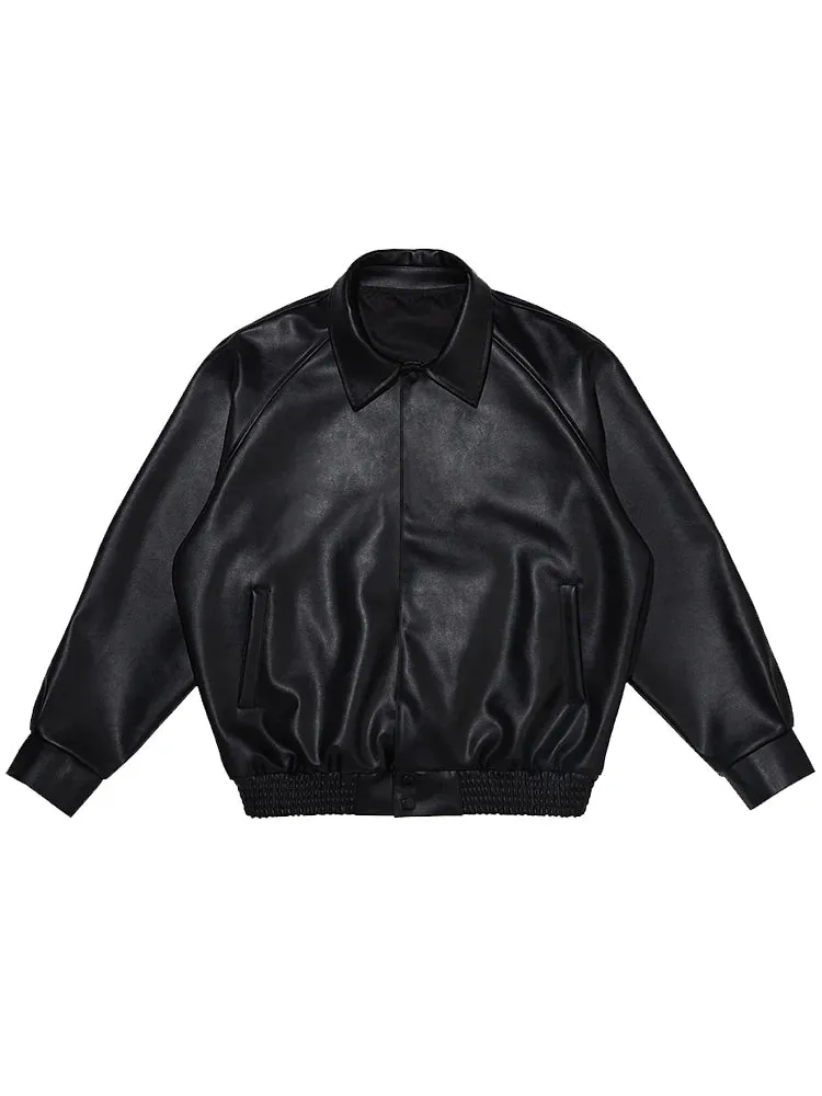 Jacket  Oversized Black Pu Leather