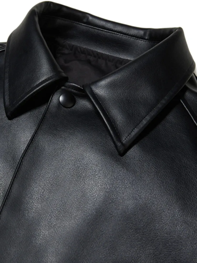 Jacket  Oversized Black Pu Leather